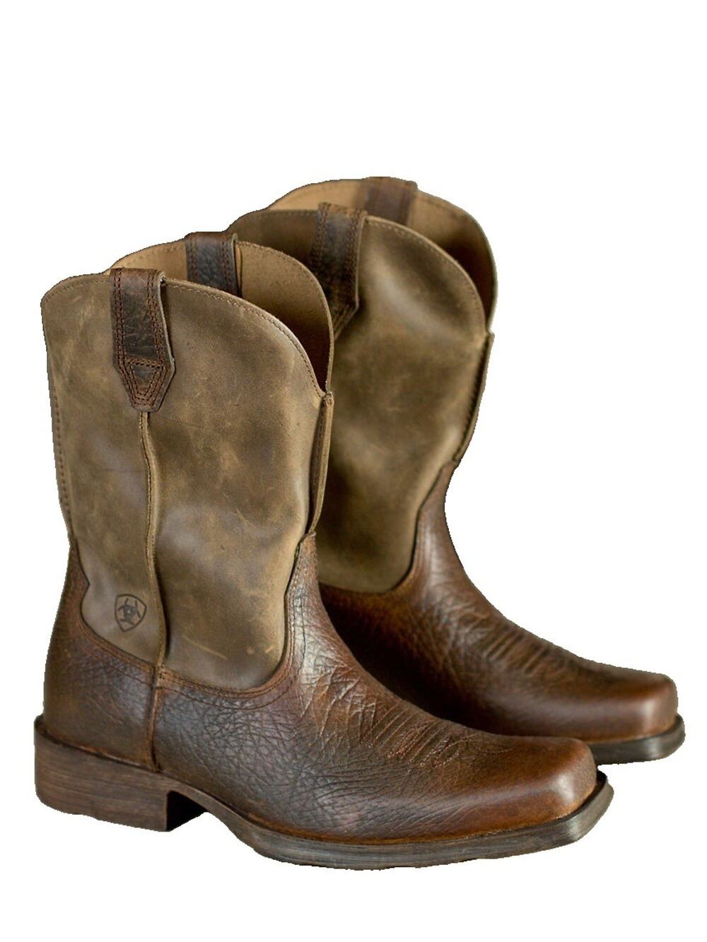 Ariat Men Rambler Western Boot Size 11 D WIDE Brown Leather Square Toe Cowboy